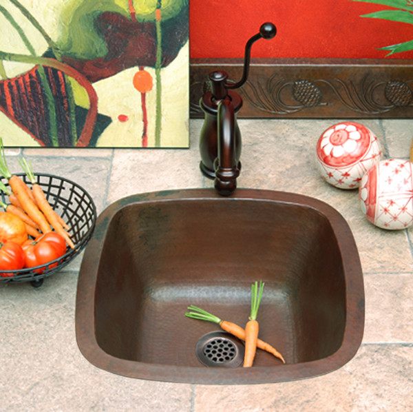 Square Copper Bar Sinks | SBV Square | Copper Sinks Direct