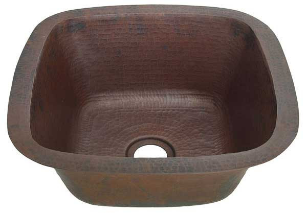 Square Copper Bar Sinks | SBV Square | Copper Sinks Direct