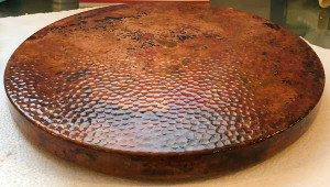 Lazy Susan Hammered Copper 15" Fire Lazy Susan Hammered Copper 15" Fire