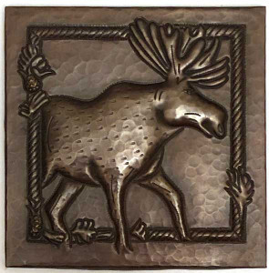 Copper Tile (TL954) Moose Design 6x6 Copper Tile (TL954) Moose Design 6x6