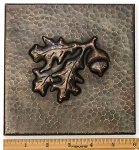 Copper Tile (TL341-6x6) Acorn Design Copper Tile (TL341-6x6) Acorn Design