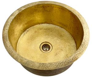 (DBV16-RB) Drum Style Brass Sink with 2" drain