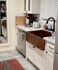 CUSTOMER INSTALLED CUSTOM SMOOTH COPPER KITCHEN SINK CUSTOMER INSTALLED CUSTOM SMOOTH COPPER KITCHEN SINK