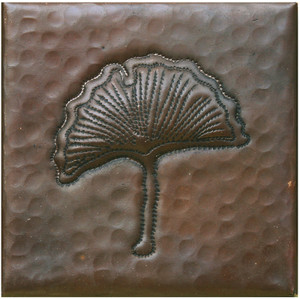Copper Tile (TL235) Fern Leaf Design Copper Tile (TL235) Fern Leaf Design