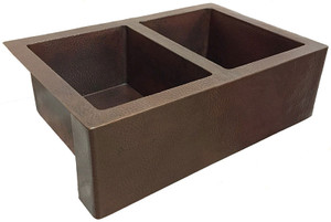 Farmhouse copper kitchen sink with double bowls-50/50 Farmhouse copper kitchen sink with double bowls-50/50