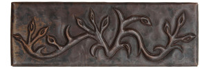 Growing vines copper tile liner Growing vines copper tile liner