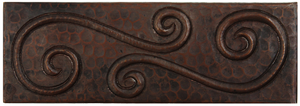 Swirl design copper tile liner Swirl design copper tile liner