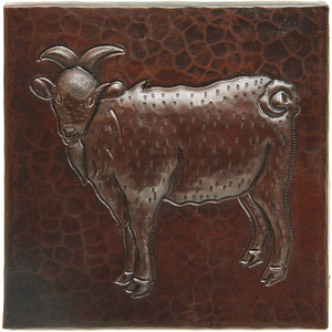 Goat design copper tile Goat design copper tile