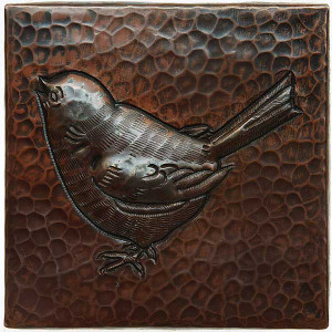 Baby bird design copper tile Baby bird design copper tile