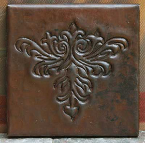 Arts and Crafts design copper tile Arts and Crafts design copper tile