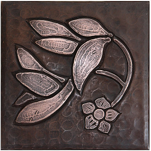 Copper Tile (TL423) Dogwood Flowers Design Copper Tile (TL423) Dogwood Flowers Design
