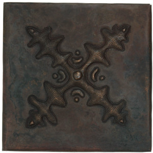 4 point star flake design copper tile 4 point star flake design copper tile