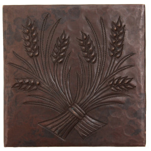 TL851 Wheat Tile in hammered copper TL851 Wheat Tile in hammered copper