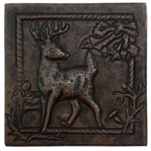 Deer Scene design copper tile Deer Scene design copper tile