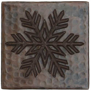 Fern Snowflake design copper tile Fern Snowflake design copper tile