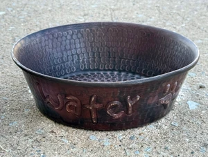 Hammered copper bowl 9" Water