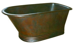 Custom copper slipper tub