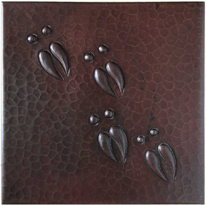 Deer Tracks copper tile TL221 Deer Tracks copper tile TL221