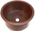 Hammered copper drum sink in dark copper