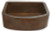 Rounded front farmhouse copper kitchen sink.