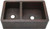 Full length double bowl copper kitchen apron sink