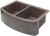 50/50 Rounded Front Farmhouse Copper Kitchen Sinks