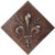Copper Tile (TL346) Fleur De Lis Vine Design