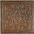 Copper Tile (TL982) Square Fleur Medallion Design