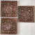 Copper Tile (TL982) Square Fleur Medallion Design