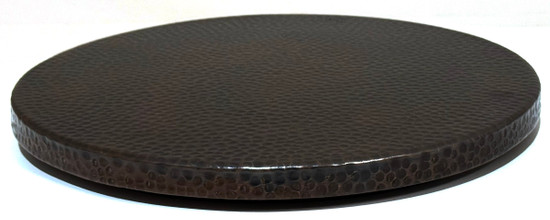 Lazy Susan Hammered Copper 13" Dark Copper