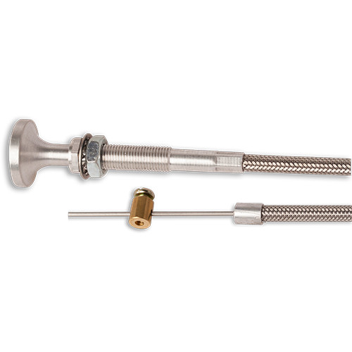 Multi Use Choke Billet Cable Stainless Steel Braided 84 Inch Cable