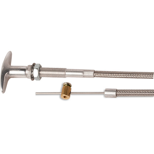 Multi Use Choke Billet Cable Stainless Steel Braided 84 Inch Cable With Handle