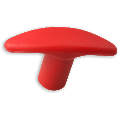 2 3/8 Red T-Handle With Pilot Hole ( NO THREADS)