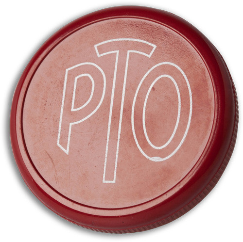 2 Inch Red PTO Knob 3/8-24 Thread