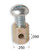 Cable stop or cable clamp commonly used for throttle or brake cables - Size Dimension