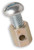 Cable stop or cable clamp commonly used for throttle or brake cables