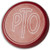 2 Inch Red PTO Knob 3/8-24 Thread