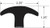 2 1/4 Inch  Plastic T-Handle - Black 5/16-18 Thread with Height & Width