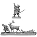 August 2020 Releases: Lossoth hunter with elk drawn sled and Merry at the battle of Bywater.