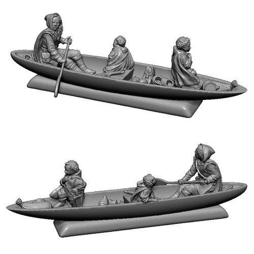 LORIEN™ boat with ARAGORN™, FRODO™ and SAM™ LORIEN™ boat with ARAGORN™, FRODO™ and SAM™