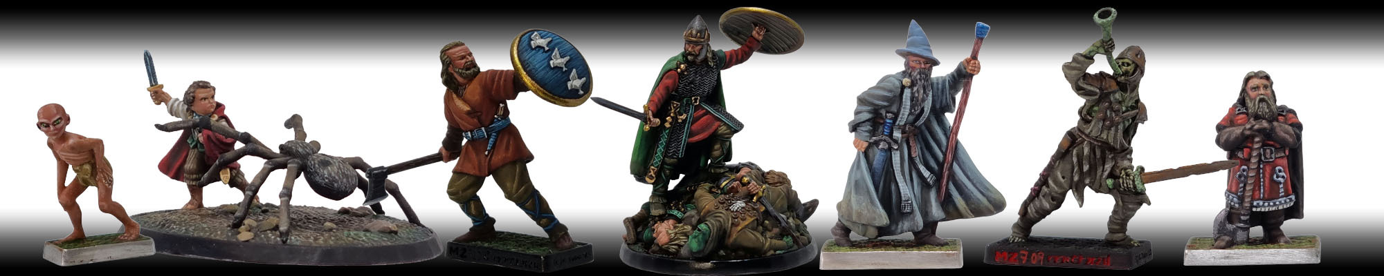 A collection of Mithril Miniatures painted by John Schley.