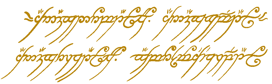 The writing from the One Ring in the Lord of the Rings
