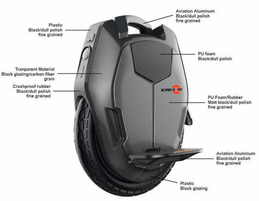 Kingsong KingSong KS 16X 2200W Electric Unicycle (EUC) 1554WH Battery - Black 