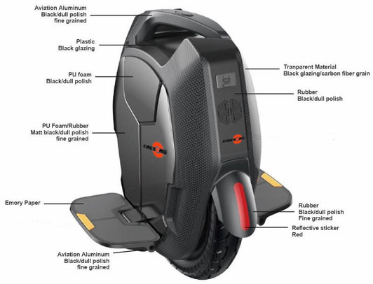 Kingsong KingSong KS 16X 2200W Electric Unicycle (EUC) 1554WH Battery - Black 
