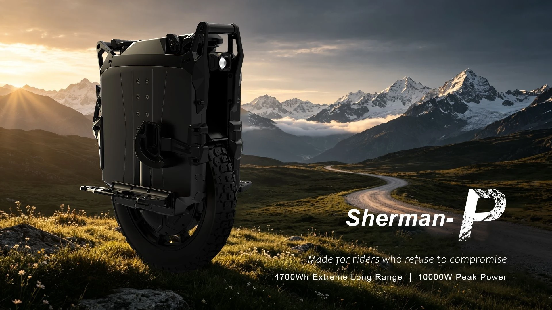 Veteran Sherman-P 20" Electric Unicycle 3800W Suspension / 176.4V 26.6Ah