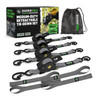 1" x 10' Retractable Ratchet Straps - Pack of 4 Gray