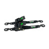 2" x 10' Retractable Ratchet Straps - Black - Pack of 2