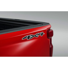 2019-2025 Chevrolet Silverado 1500 Bedside 4X4 Decal- Black- Installed 