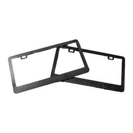 Black Carbon Fiber License Plate Frame