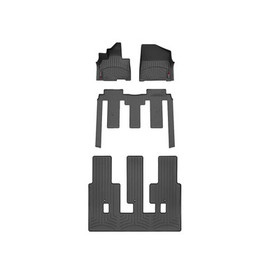 2025-2026 Kia Carnival Hybrid WeatherTech Floor Liners - 8-Passenger Front, 2nd and 3rd Rows